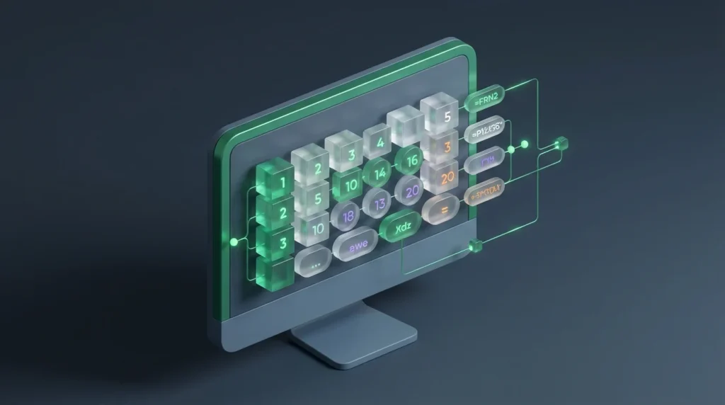 A computer screen displaying spreadsheet data.