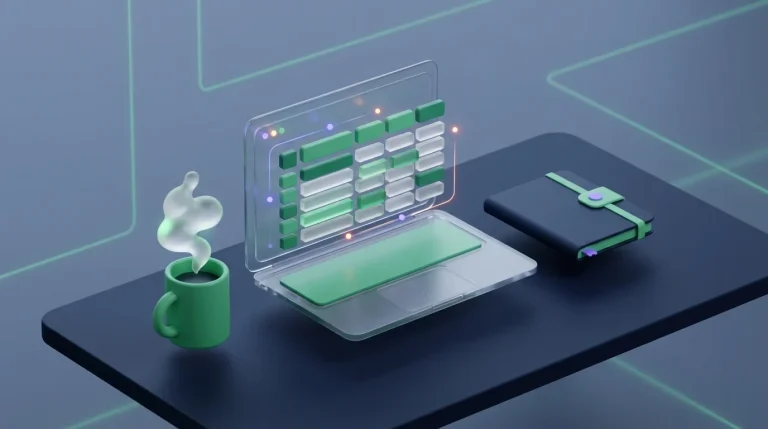 A home office desk representing how to check linked cell in Excel with advanced auditing techniques.